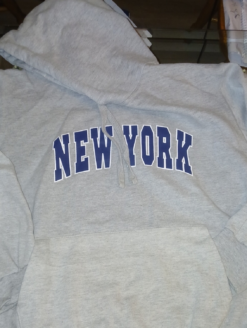 New York Grey Pullover Hoodie - Classic Collegiate Sweatshirt